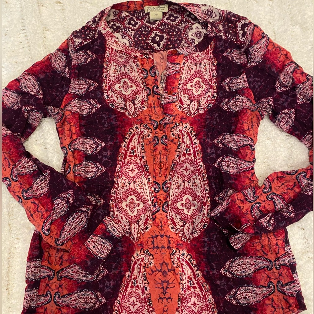 🪽Lucky Brand Women’s Ombré Button-Up Blouse 🪽